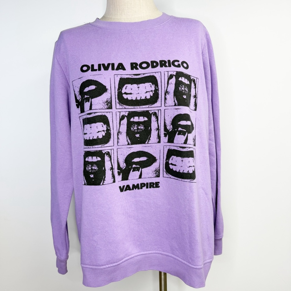 Olivia Rodrigo Vampire Sweatshirt XL Purple Lavender Sweater Shirt 2024 Merch